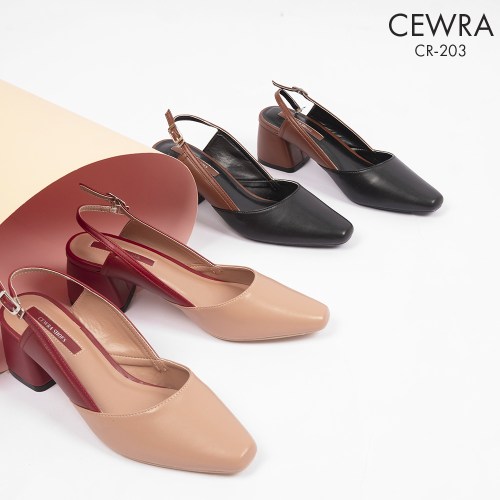 Giày cao gót 5 phân đế vuông Cewra