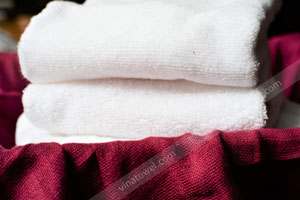 Khăn Tắm Cotton Trắng 60x120