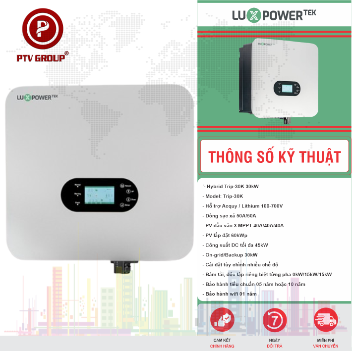 Biến Tần Luxpower 3 Pha Trip 30Kw
