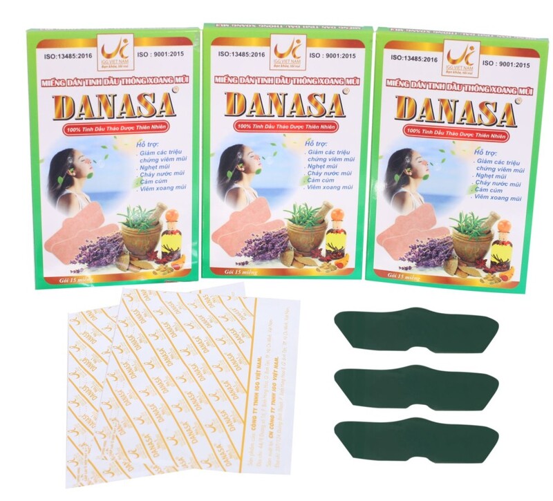 Miếng dán tinh dầu thông xoang mũi Danasa
