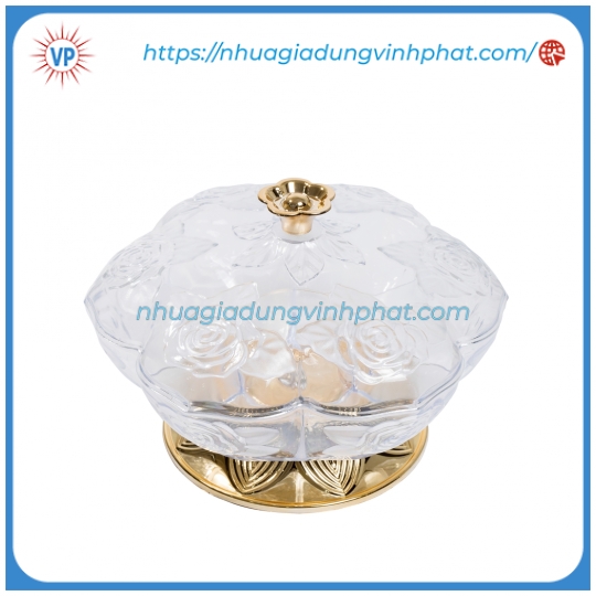 Hộp mứt bông hồng nhỏ xi