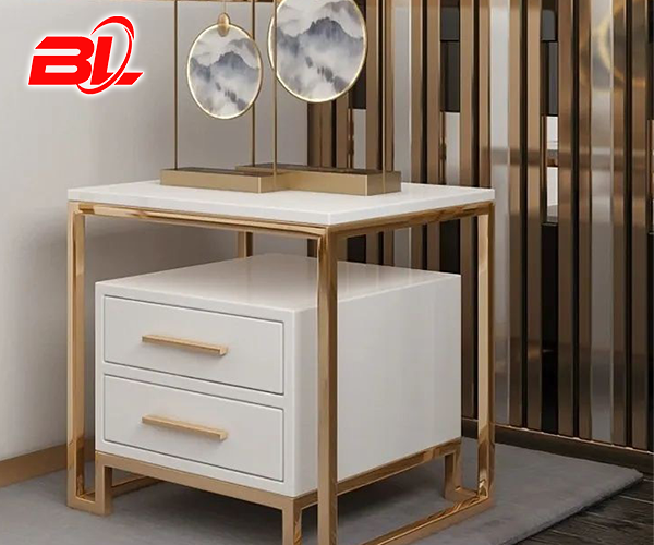 Tab đầu giường inox mạ vàng