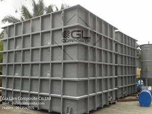 Bồn Vuông Xử Lý Nước Thải Composite FRP