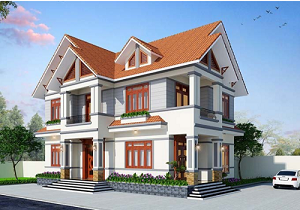 Mẫu Biệt Thự 2 Tầng Mái Thái