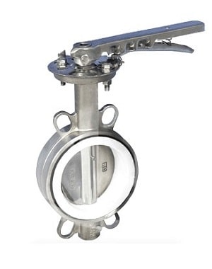 Van bướm inox tay gạt