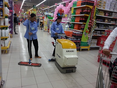 Dịch vụ làm sạch siêu thị, cao ốc
