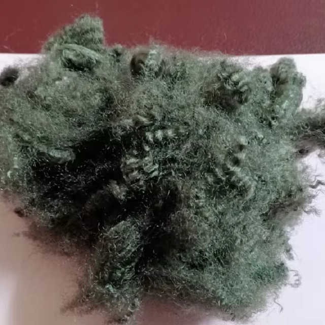 Xơ tái chế màu nâu