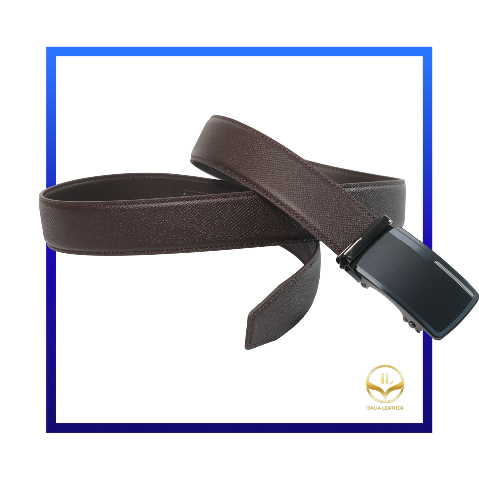 Thắt lưng khóa tăng da bò vân epsom