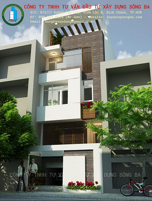 Thiết Kế Nhà Phố 3 Mặt Tiền Rộng 5m