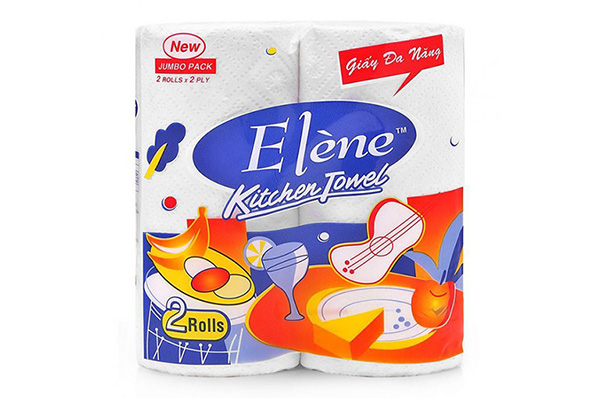 Giấy bếp Elene 2 cuộn 100 tờ 2 lớp