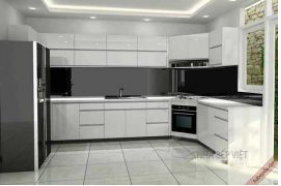 Tủ bếp gỗ công nghiệp
