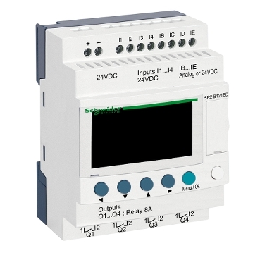 SR2B121BD - Rờ Le Lập Trình Thông Minh SR2 24VDC, 8Di/4DO CLock