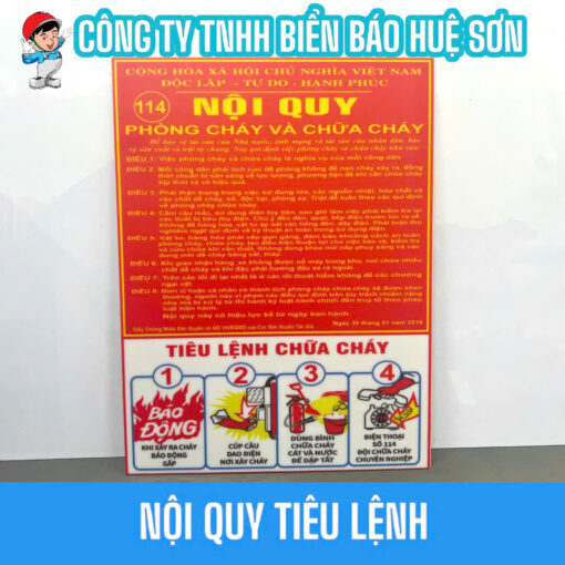 Nội quy tiêu lệnh chữa cháy tích hợp