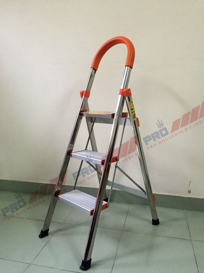Thang Inox bản to Pro 3 bậc