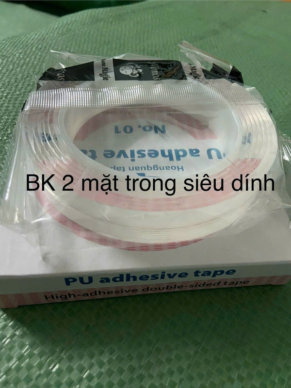 Băng keo 2 mặt trong siêu dính