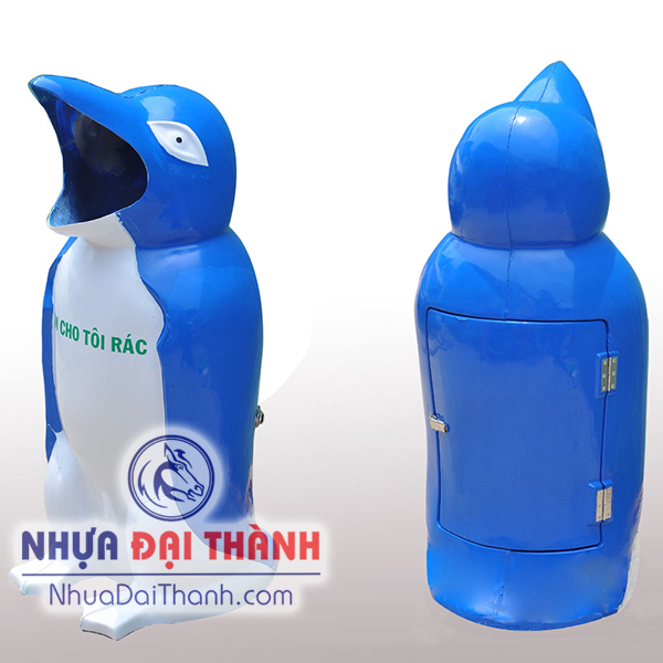 Thùng rác hình chim cánh cụt