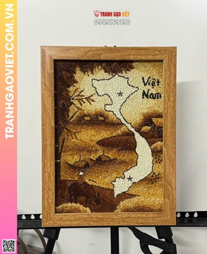 Tranh Gạo Bản Đồ Việt Nam
