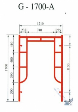 Giàn giáo xây dựng 1.7m