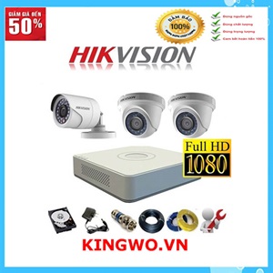 Gói 3 Camera Hikvision 2MP