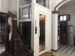 Thang Máy Mini Cửa Mở Tay