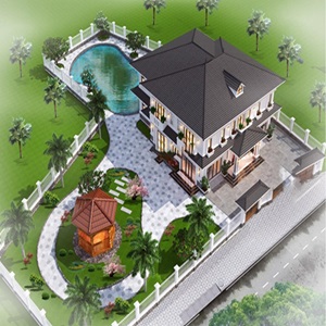 Thiết Kế Sân Vườn Biệt Thự Hợp Phong Thủy Gia Chủ