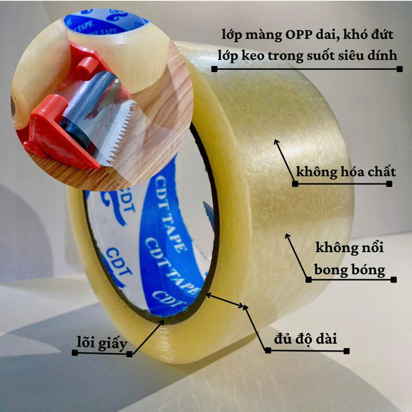 Băng keo OPP trong