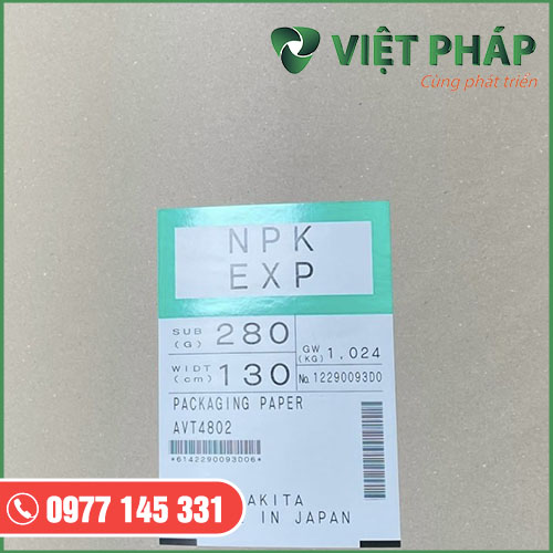 Giấy Kraft định lượng 280gsm