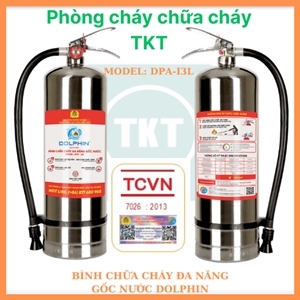 Bình Chữa Cháy Đa Năng Dolphin DPA Pin Điện Vỏ Inox 3 Lit