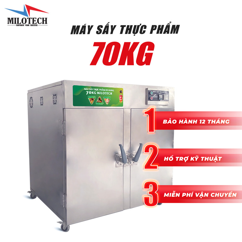 Máy sấy thực phẩm đa năng Milotech 70kg