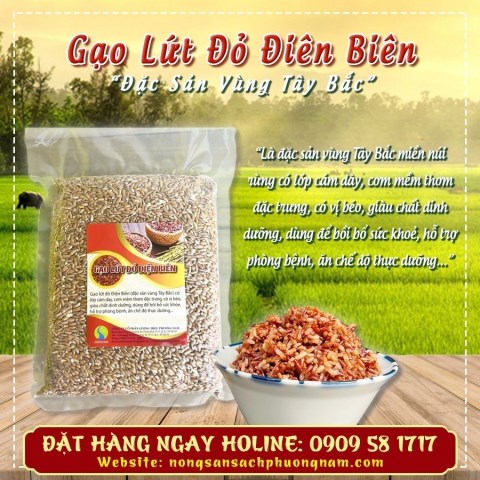 Gạo lứt đỏ Điện Biên