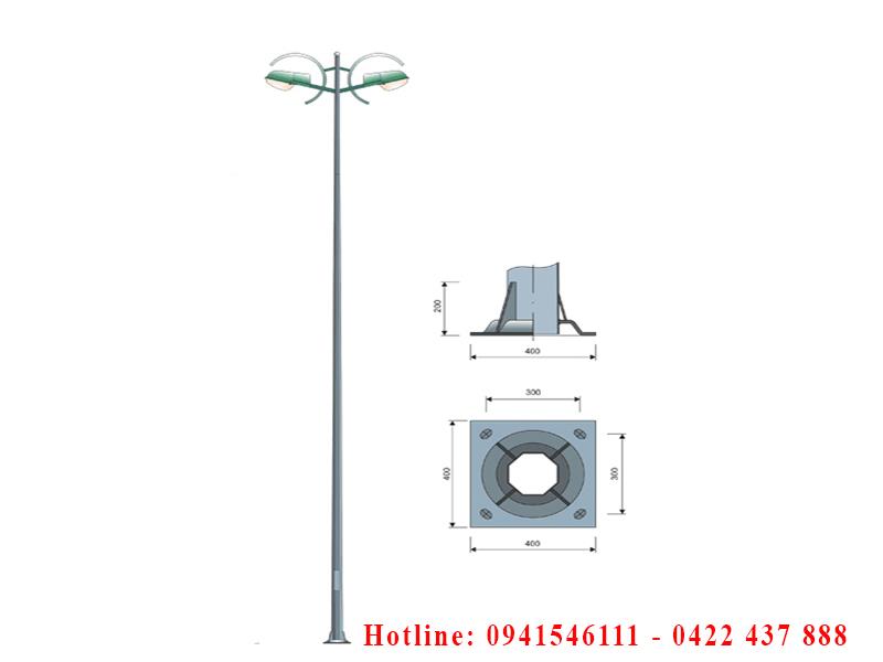 Cột đèn cao áp bát giác AAA