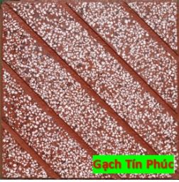 Gạch Terrazzo 5 sọc xéo màu đỏ