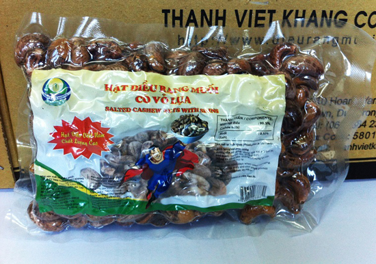 Hạt điều rang muối có vỏ lụa