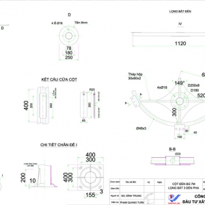 Cột đèn theo thiết kế
