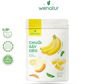 Chuối Sấy Dẻo Không Đường Wenatur 150g