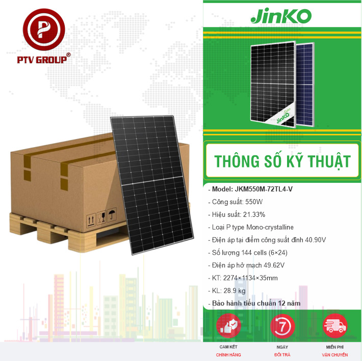 Pin Jinko 550W