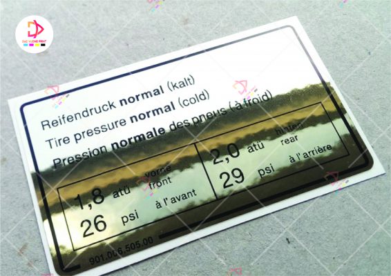 In tem Decal gương
