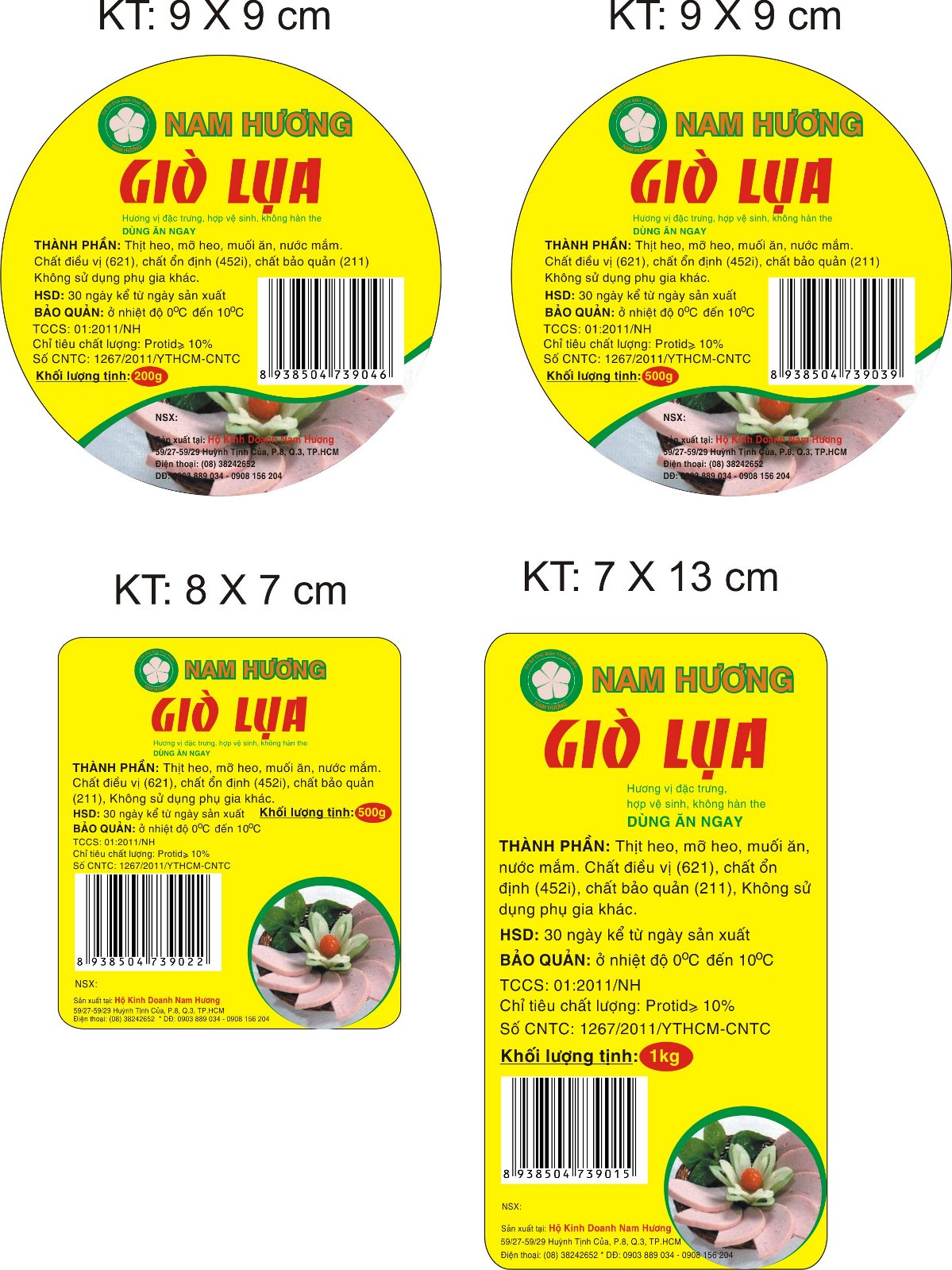 In tem nhãn bánh kẹo