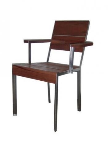 Ghế inox gỗ