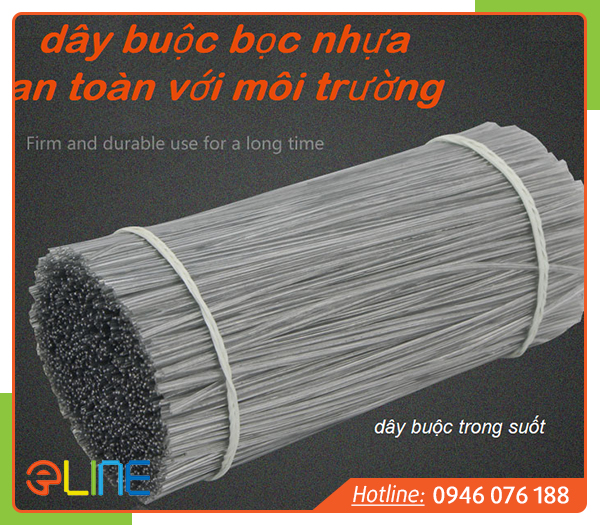 Dây buộc lõi thép vỏ nhựa trong suốt