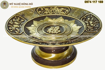 Mâm Bồng Chữ Phúc Đồng Thau