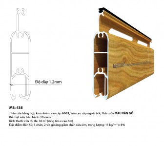 Cửa cuốn vân gỗ