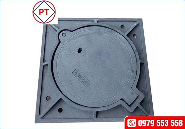 Nắp hố ga composite tròn có bản lề