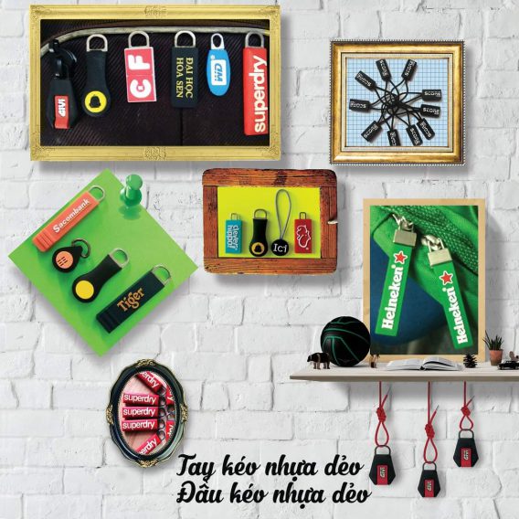 Tay khóa kéo nhựa dẻo