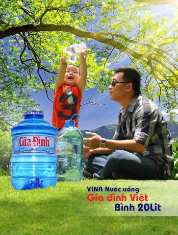 Nước uống Gia Đình Việt đóng binh 20L