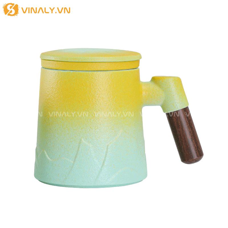 Ly pha trà sứ chuyển màu