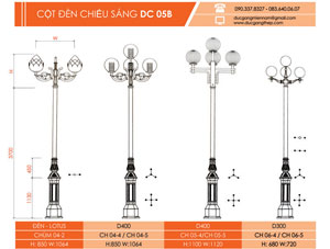 Trụ đèn chiếu sáng DC 05 B