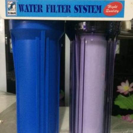 Bộ lọc thô đầu nguồn 2 cốc lọc 10 inch