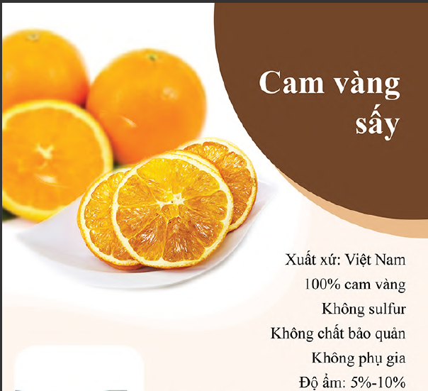 Cam vàng sấy