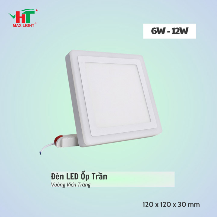 Đèn LED ốp trần vuông trắng